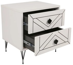 Stolik nocny Luna White