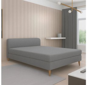 Tapicerowana leżanka BRISBANE 110x200 cm szara