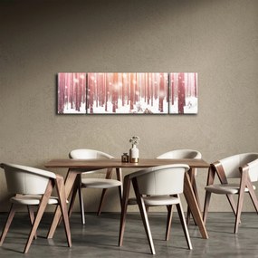 Obraz - Zebra w śnieżnym lesie (170x50 cm)
