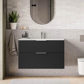 Duravit Waschbecken mit Waschtischunterschrank TIM 100 cm