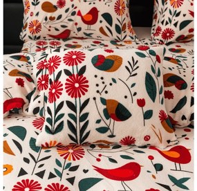 PrzytulneMieszkanie.pl PrzytulneMieszkanie.pl Pościel z mikropluszu RETRO PTAK kolorowa Rozmiar pościeli: 2 szt 70 x 90 cm | 200 x 220 cm