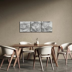 Obraz abstrakcji (z zegarem) (90x30 cm)