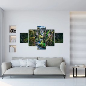 Obraz - Rzeka w skalistej dolinie (125x70 cm)