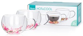 4Home Szklanka termiczna do cappuccino Blossom Hot&Cool, 270 ml, 2 szt.