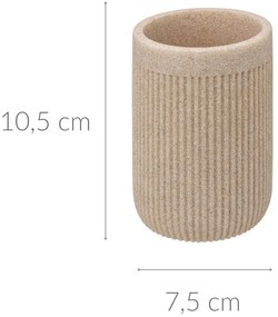 Pojemnik na szczoteczki do zębów, ONYX, łupek, Ø 7 cm