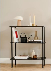 Czarny regał w dekorze dębu 80x54,5x35 cm Teidi – noo.ma