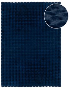 Ciemnoniebieska syntetyczna skóra 120x170 cm Waffle Faux Fur – Flair Rugs