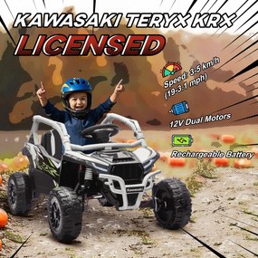 AIYAPLAY 12V Elektryczny pojazd terenowy dla dzieci, pilot, światła LED, muzyka, klakson, dla dzieci w wieku 3-8 lat, Szary