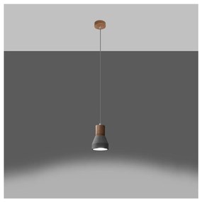 Szara lampa wisząca ø 12 cm Valentina – Nice Lamps