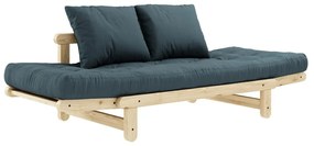 Sofa rozkładana z niebieskozielonym pokryciem Karup Design Beat Natural