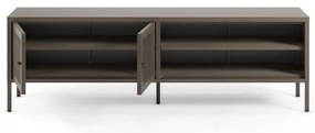 Szara metalowa szafka pod TV 160x50x35 cm Fayna – Marckeric