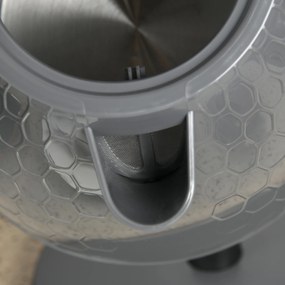 HOMCOM Zestaw kuchenny 2-w-1, toster i czajnik, wiele opcji, 1,7 L, 4 kromki tostów jednocześnie, plastik, Szary