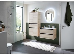 Wisząca szafka bez umywalki w dekorze sosny w naturalnym kolorze 51x80 cm Quickset 393 – Pelipal