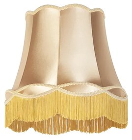 Abażur z jedwabiu złoty 45 cm - Granny Retro