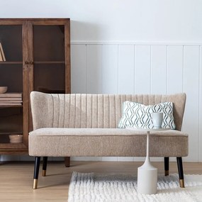 Beżowa sofa z tkaniny szenilowej 134 cm Glam – Ixia