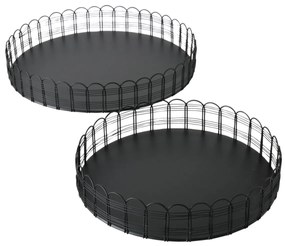 Metalowe tace WEIRY, 2 sz. Ø 25-31 cm