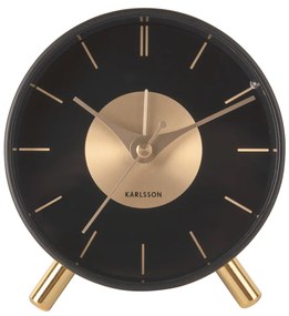 Budzik glamour GOLD DISC, Ø 11 cm