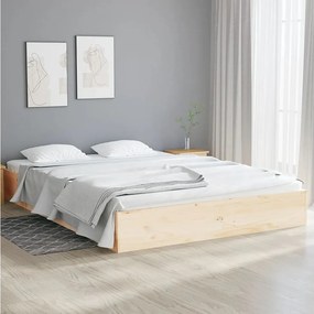 Solidna rama łóżka z litego drewna 140x190 cm bez materaca - Styl Nowoczesny