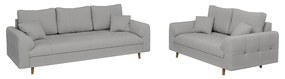 Jasnoszara sztruksowa sofa 210 cm Ariella – Ropez