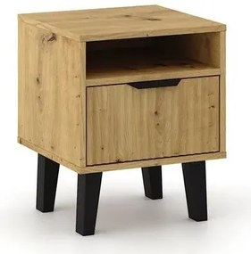 Szafka nocna na nóżkach dąb artisan - Henex 3X