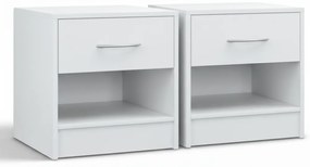 Casaria Zestaw stolików nocnych BIANCA, 2 szt., 41x39x28 cm, biały