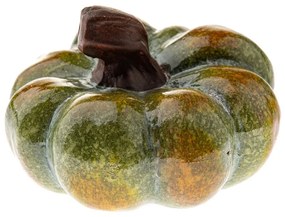 Jesienna dynia ceramiczna, 10 x 7 cm, zielony
