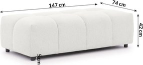 Biały podnóżek Albane – Ropez