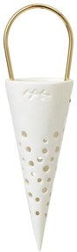 Biała ceramiczna wisząca dekoracja Kähler Design Cone, wys. 14,5 cm