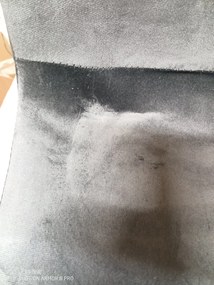 PROMOCJA Ciemnoszare krzesło aksamitne COMO z czarnymi nogami II jakość