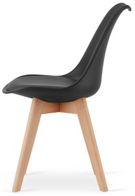 Stół NP 80x80 Artisan nogi czarne + 4 krzesła MARK czarne nogi naturalne