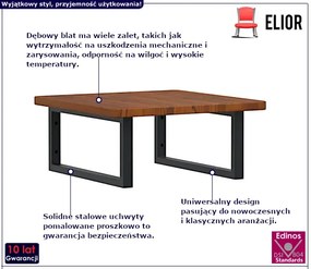 Ciemnobrązowa półka czarne uchwyty 50x50 - Bafo