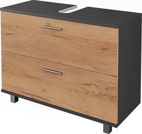 Szafka pod umywalkę złoty dąb power/antracyt 80.2x33x60.8 ilias