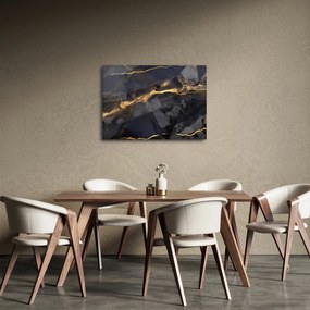 Obraz - Czarny - złoty dekor (70x50 cm)