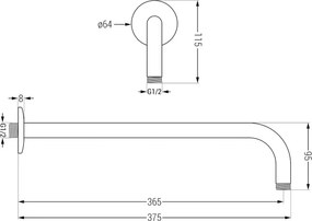 Mexen Kai DR70 zestaw wannowo-prysznicowy podtynkowy z deszczownicą 30 cm, złoty - 77602DR70301-50