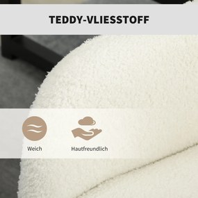 HOMCOM Obrotowy fotel biurowy z kółkami, fotel biurkowy, materiał polarowy, pianka, regulowany, do pracy zdalnej, Kremowy