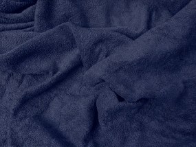 PrzytulneMieszkanie.pl Frotowe prześcieradło EXCLUSIVE granatowe 90 x 200 cm