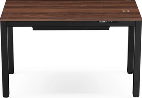 Biurko regulowane elektrycznie podnoszone czarne/orzech, 120x63 cm: EVAN