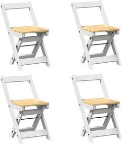 Biały komplet składanych krzeseł minimalistycznych D0-S36