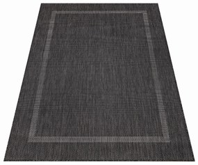 Dywan zewnętrzny Relax ramka czarny 140 cm x 200 cm