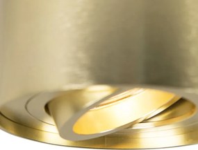 Reflektor sufitowy złoty/mosiądz, regulowany i obrotowy - Rondoo up