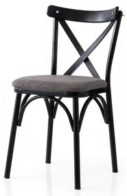 Zestaw krzeseł do jadalni Ekol Grey and Black, 2 szt.