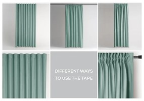 Jasnozielona aksamitna zasłona częściowo zaciemniająca (dimout) 140x245 cm Pleat – Restilo