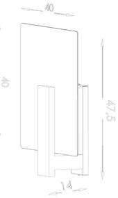 Biała lampa sufitowa ze szklanym kloszem 40x47.5 cm Parola – Nice Lamps