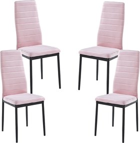 Zestaw 4 Krzese Lauter Aksamitne