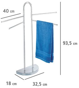 Łazienkowy stojak na ręczniki - 4 ramienny, chromowany, WENKO