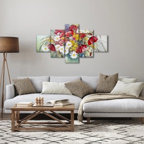 Obraz wazonu z dzikimi kwiatami (125x70 cm)