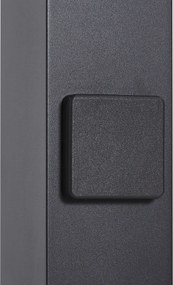 Nowoczesna lampa zewnętrzna słupkowa czarna z przydymionym szkłem 50 cm z czujnikiem zmierzchu IP44 - Dania