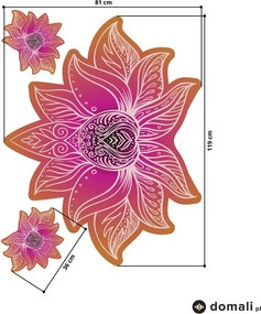 Naklejki na ścianę - Lotosowa mandala fiolet
