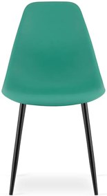 Zielone nowoczesne krzesło z czarnymi nogami K2-A90