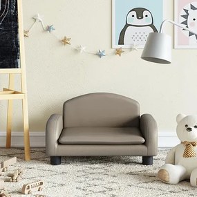 Dziecięca sofa z ekoskóry cappuccino - Velira 3X
